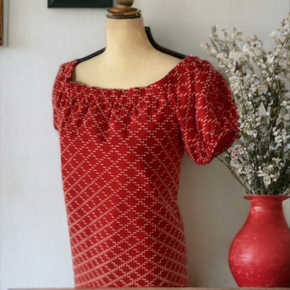 Ann Taylor Loft Red Off-Shoulder Shift Dress - Picture 9 of 15